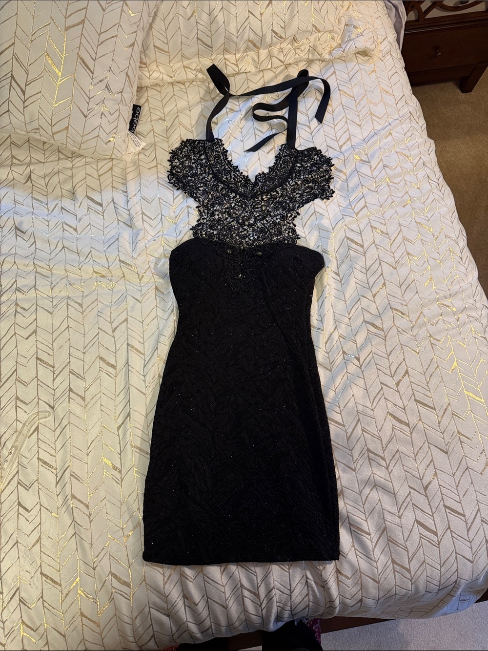 Black One-Shoulder Beaded and sparkly Cocktail Dress